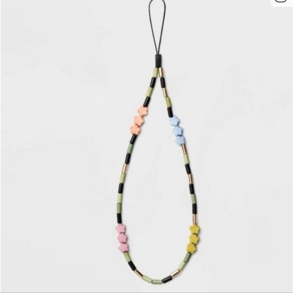 Heyday Phone Purse Charm Strap Floral Black Purse Accessory